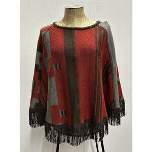 Daniel Stuart Studio one size poncho made In Canada multicolor southwestern